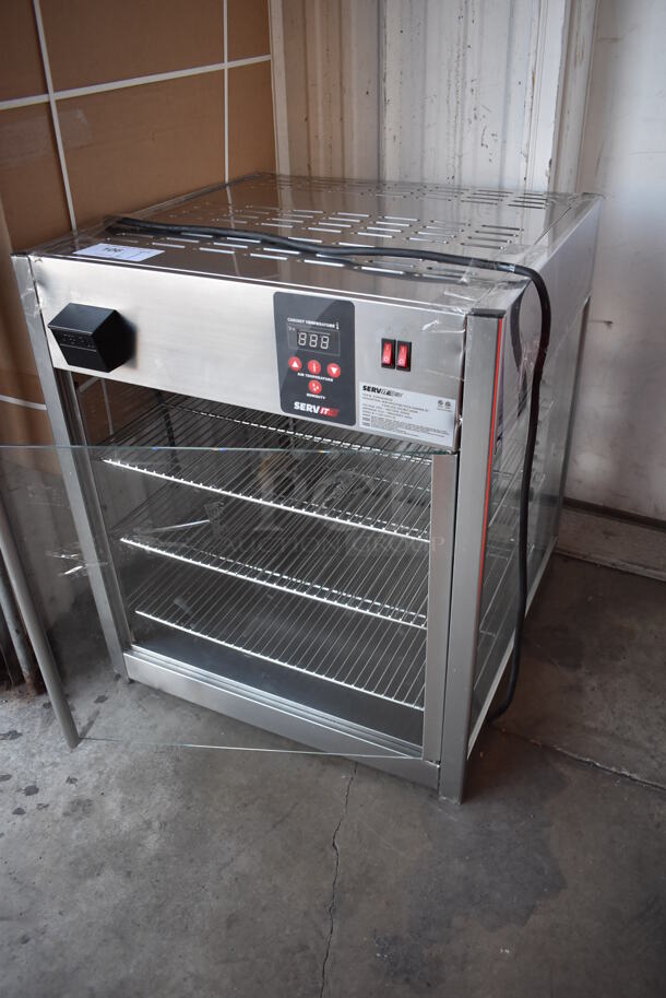 LIKE NEW! ServIt 423PDW18D2S 18" Self-Service Countertop Display Warmer with 4 Shelves. 120 Volts, 1 Phase. Unit Has Only Been Used a Few Times! 24x24x28. Tested and Working! - Image 2 of 6