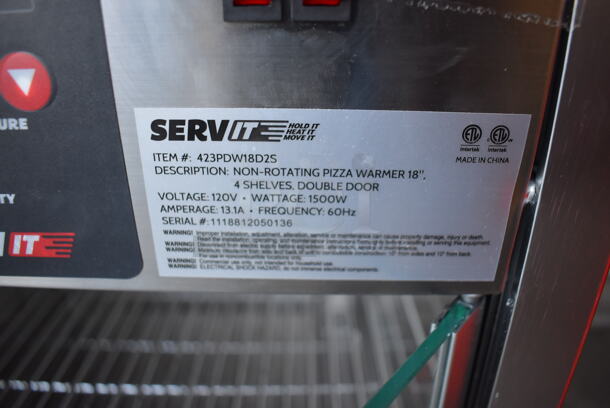 LIKE NEW! ServIt 423PDW18D2S 18" Self-Service Countertop Display Warmer with 4 Shelves. 120 Volts, 1 Phase. Unit Has Only Been Used a Few Times! 24x24x28. Tested and Working! - Image 4 of 6