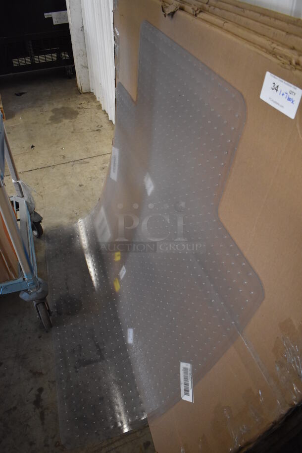 8 BRAND NEW! Clear Plastic Office Chair Mats. 44x52. 8 Times Your Bid! - Image 2 of 4