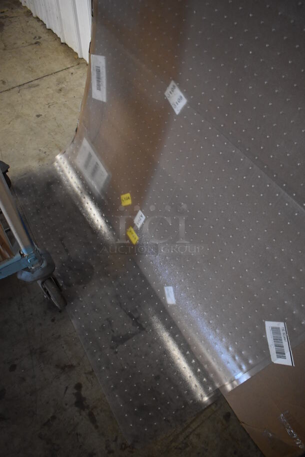 8 BRAND NEW! Clear Plastic Office Chair Mats. 44x52. 8 Times Your Bid! - Image 3 of 4