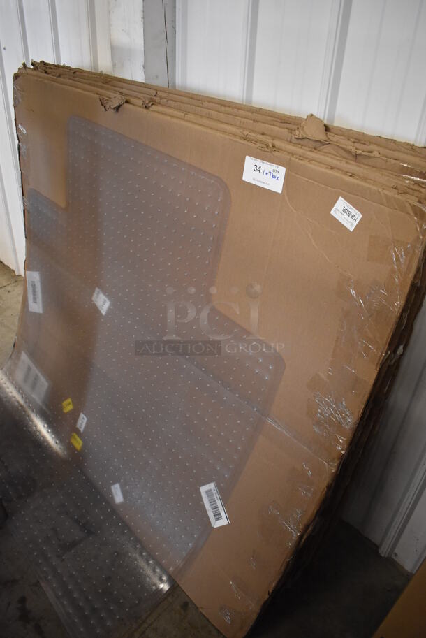 8 BRAND NEW! Clear Plastic Office Chair Mats. 44x52. 8 Times Your Bid! - Image 4 of 4