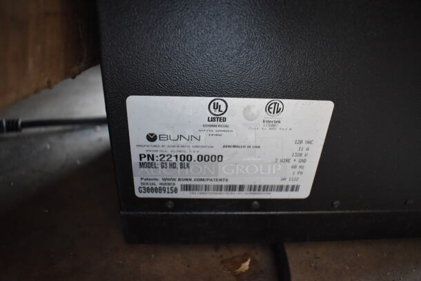 LIKE NEW! 2022 Bunn G3 HD Metal Commercial Countertop Bulk Coffee Bean Grinder. 120 Volts, 1 Phase. Unit Has Only Been Used a Few Times! 7.5x14x27. Tested and Working! - Image 5 of 7