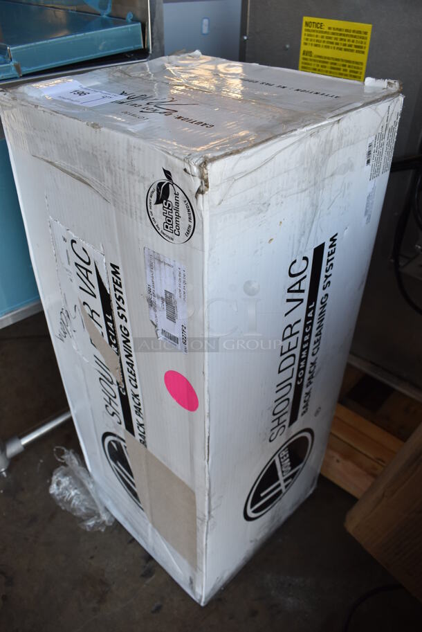 BRAND NEW IN BOX! Hoover C2401 6.4 Qt. Commercial Backpack Vacuum Cleaner with 1 1/2" Attachments. Stock Picture Used For Gallery Picture. Tested and Working! - Image 4 of 4