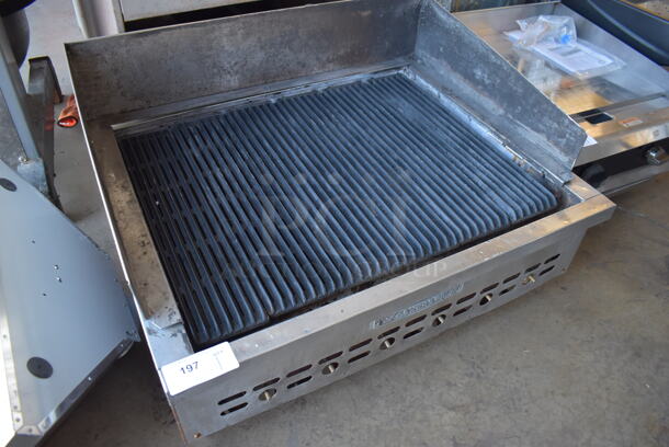 Bakers Pride Stainless Steel Commercial Countertop Natural Gas Powered Charbroiler Grill. 37x32x21 - Image 3 of 5