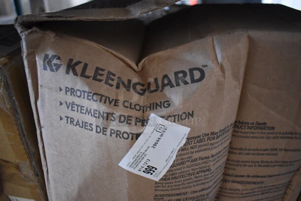 ALL ONE MONEY! Tier Lot of Various Items Including Kleenguard Protective Clothing Box and 2 GGS Collared Poly Elastic Clothes Covering Boxes - Image 3 of 7
