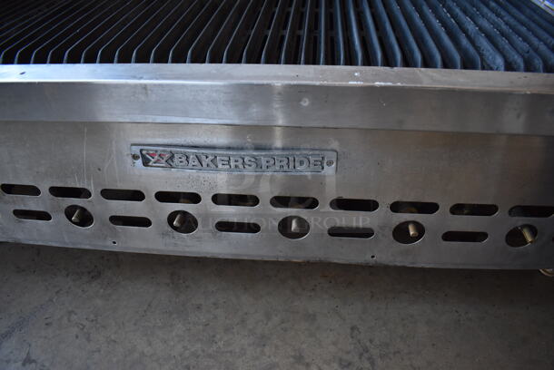 Bakers Pride Stainless Steel Commercial Countertop Natural Gas Powered Charbroiler Grill. 37x32x21 - Image 5 of 5