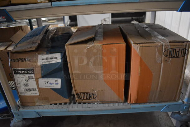 ALL ONE MONEY! Tier Lot of Various Items Including Dupont Tyvek 400 Coveralls and 2 Boxes of Dupont Tychem 2000 Coveralls