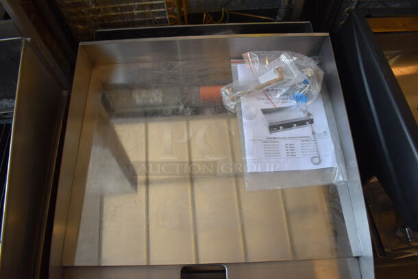 BRAND NEW SCRATCH AND DENT! CPG Cooking Performance Group Ultra Series Stainless Steel Commercial Countertop Natural Gas Powered Chrome Top Flat Top Griddle w/ Thermostatic Controls. 24x30x16 - Image 2 of 8