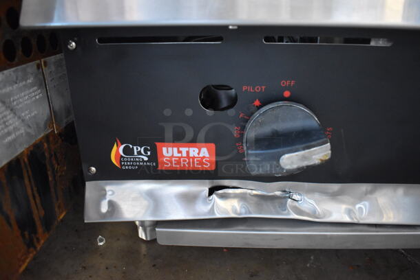 BRAND NEW SCRATCH AND DENT! CPG Cooking Performance Group Ultra Series Stainless Steel Commercial Countertop Natural Gas Powered Chrome Top Flat Top Griddle w/ Thermostatic Controls. 24x30x16 - Image 5 of 8