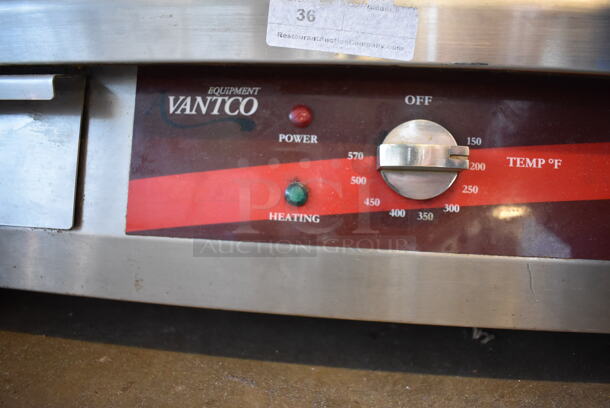 Avantco Stainless Steel Commercial Countertop Electric Powered Flat Top Griddle w/ Thermostatic Controls. 208-220 Volts, 3 Phase. 36x20x11 - Image 6 of 7