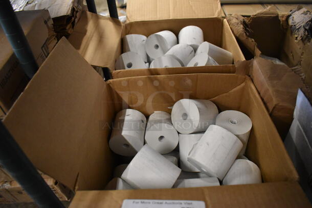 ALL ONE MONEY! Tier Lot of Various Items Including Receipt Paper Rolls, Faceshields, Air Freshener and Metal - Image 8 of 9