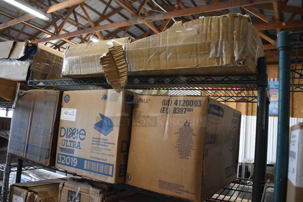 ALL ONE MONEY! 2 Tier Lot of Various Items Including Dixie Napkins and Mount it MI-789 Monitor Stand - Image 1 of 5