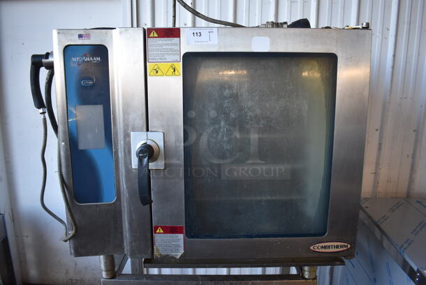 2014 Alto Shaam Model 10.10 ESI Stainless Steel Commercial Electric Powered Combitherm Convection Oven w/ View Through Door on Stand. 208-240 Volts, 3 Phase. 46x32x71 - Image 2 of 8