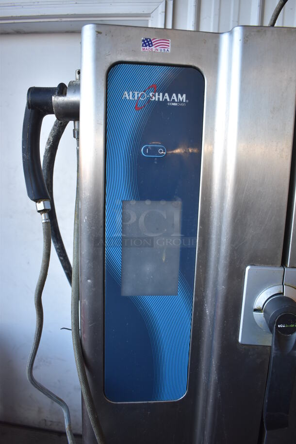 2014 Alto Shaam Model 10.10 ESI Stainless Steel Commercial Electric Powered Combitherm Convection Oven w/ View Through Door on Stand. 208-240 Volts, 3 Phase. 46x32x71 - Image 4 of 8
