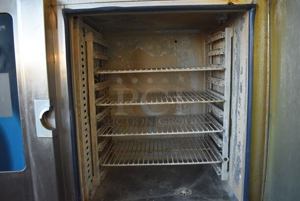2014 Alto Shaam Model 10.10 ESI Stainless Steel Commercial Electric Powered Combitherm Convection Oven w/ View Through Door on Stand. 208-240 Volts, 3 Phase. 46x32x71 - Image 7 of 8