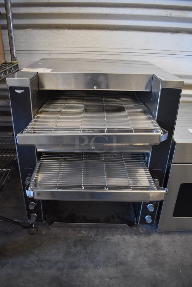 BRAND NEW SCRATCH AND DENT! Vollrath JT4HC Stainless Steel Commercial Countertop Electric Powered Double Conveyor Toaster Oven. 208 Volts, 1 Phase. 20x24x24