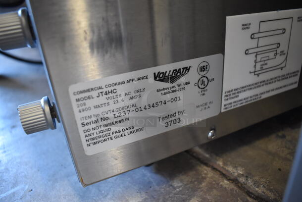 BRAND NEW SCRATCH AND DENT! Vollrath JT4HC Stainless Steel Commercial Countertop Electric Powered Double Conveyor Toaster Oven. 208 Volts, 1 Phase. 20x24x24 - Image 6 of 6