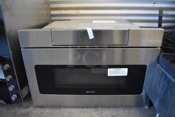 BRAND NEW! Sharp Stainless Steel Commercial Drawer Microwave Oven. 115 Volts, 1 Phase. 24x23x16