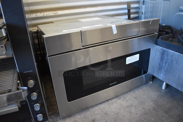 BRAND NEW! Sharp Stainless Steel Commercial Drawer Microwave Oven. 115 Volts, 1 Phase. 24x23x16 - Image 2 of 6