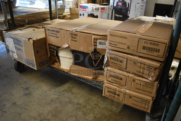 ALL ONE MONEY! Tier Lot of Various Items Including Health Guards HS-6141 Sanitary Napkin Disposal Bags and Toilet Paper Rolls - Image 1 of 6
