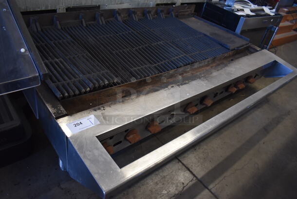 Wolf ACB60N Stainless Steel Commercial Countertop Natural Gas Powered Charbroiler Grill. 61x41x15 - Image 4 of 8