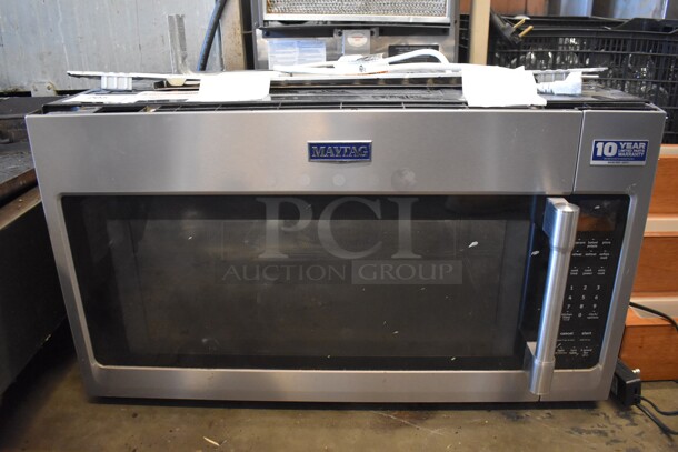 2019 Maytag MMV4206FZ-5 Stainless Steel Microwave w/ Plate. 120 Volts, 1 Phase. 30x16x18 - Image 1 of 5