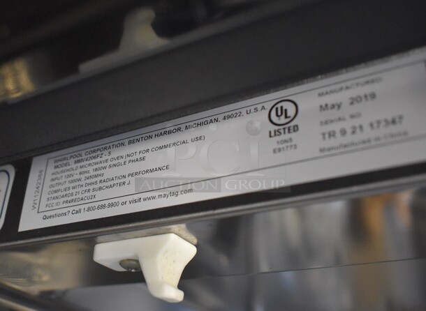 2019 Maytag MMV4206FZ-5 Stainless Steel Microwave w/ Plate. 120 Volts, 1 Phase. 30x16x18 - Image 5 of 5