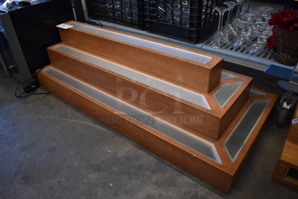 Wooden Countertop 3 Tier Bottle Merchandiser Display. 45x20x14. Tested and Working!