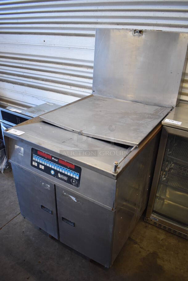 Pitco Frialator DD24RUFM Stainless Steel Commercial Floor Style Natural Gas Powered Donut Fryer. 72,000 BTU. 29x43x56 - Image 2 of 8