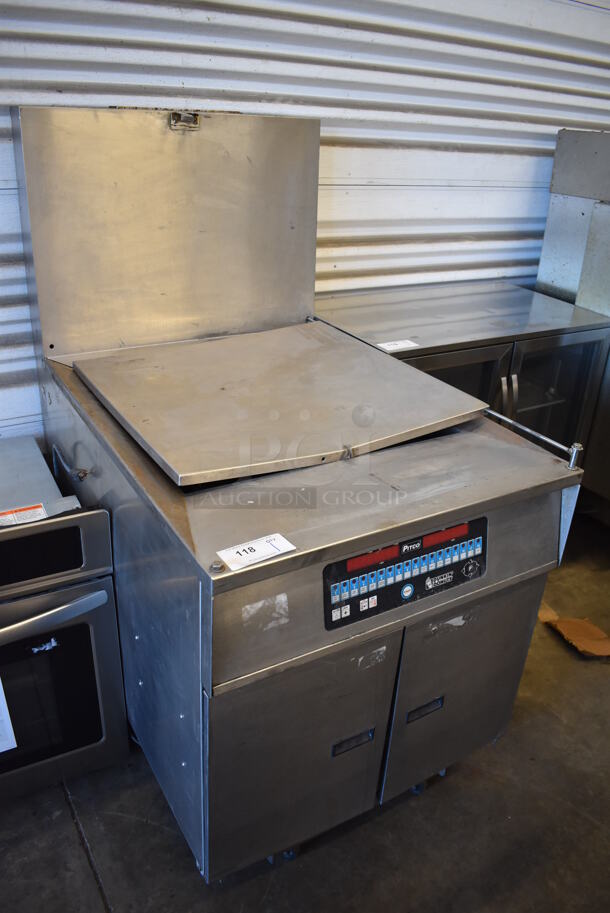 Pitco Frialator DD24RUFM Stainless Steel Commercial Floor Style Natural Gas Powered Donut Fryer. 72,000 BTU. 29x43x56 - Image 3 of 8