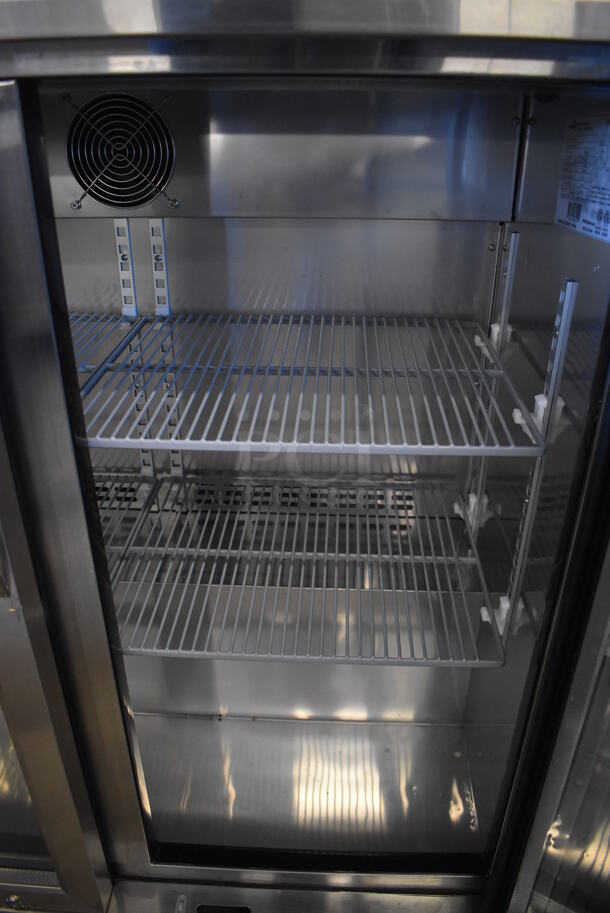 BRAND NEW SCRATCH AND DENT! KoolMore BC-2DSW-SS Stainless Steel Commercial 2 Door Cooler Merchandiser. 115 Volts, 1 Phase. 35.5x20x35.5. Tested and Working! - Image 4 of 7