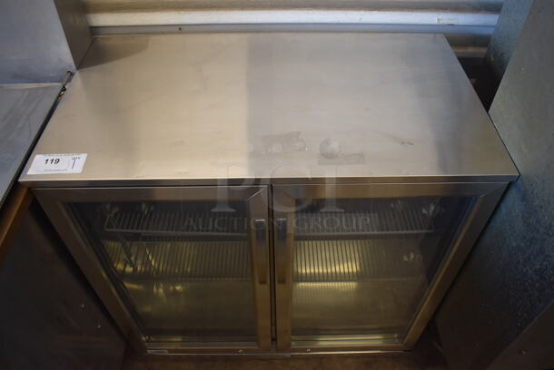 BRAND NEW SCRATCH AND DENT! KoolMore BC-2DSW-SS Stainless Steel Commercial 2 Door Cooler Merchandiser. 115 Volts, 1 Phase. 35.5x20x35.5. Tested and Working! - Image 7 of 7
