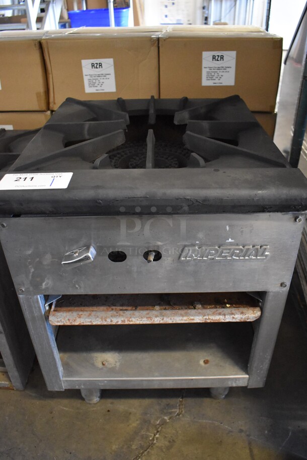 Imperial Stainless Steel Commercial Natural Gas Powered Single Burner Stock Pot Range. 18x21x24 - Image 2 of 7