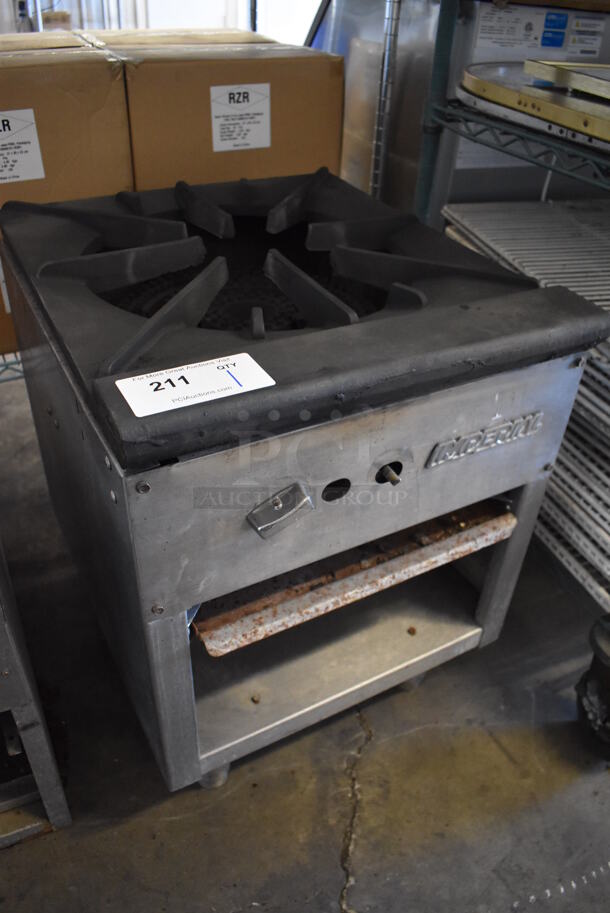 Imperial Stainless Steel Commercial Natural Gas Powered Single Burner Stock Pot Range. 18x21x24 - Image 4 of 7