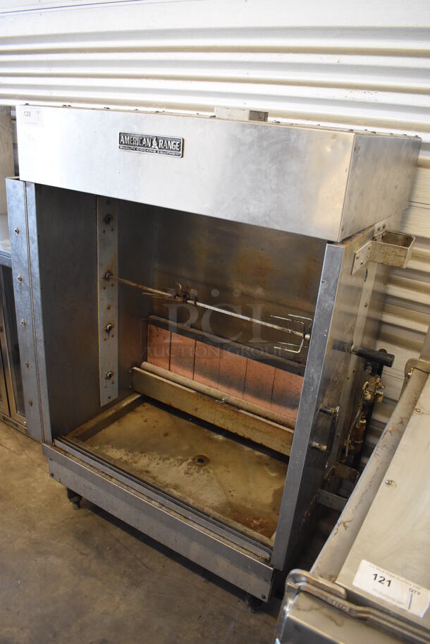 American Range Stainless Steel Commercial Natural Gas Powered 4 Spit Rotisserie Oven. 48x26x58 - Image 3 of 5