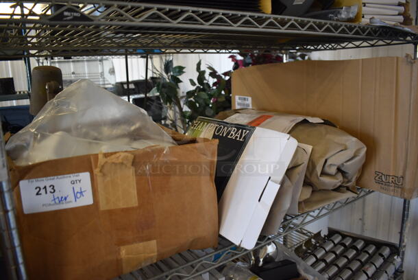 ALL ONE MONEY! Tier Lot of Various Items Including Hampton Bay High Back Chair Patio Covers and Wine Bottle Gift Bags - Image 1 of 7