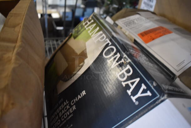 ALL ONE MONEY! Tier Lot of Various Items Including Hampton Bay High Back Chair Patio Covers and Wine Bottle Gift Bags - Image 5 of 7