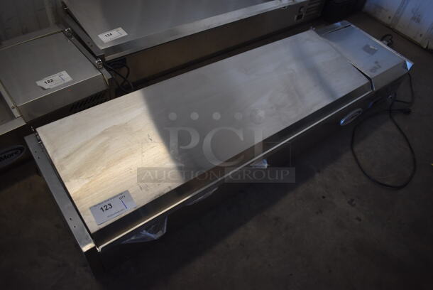 BRAND NEW SCRATCH AND DENT! 2022 KoolMore SCDC-6P-SG Stainless Steel Commercial Countertop Refrigerated Rail. 115 Volts, 1 Phase. 59x16x10. Tested and Working! - Image 2 of 6