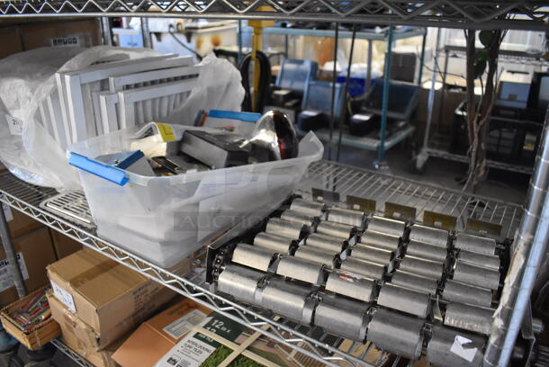 ALL ONE MONEY! Tier Lot of Various Items Including Filters and Part to Vertical Contact Toaster - Image 1 of 6