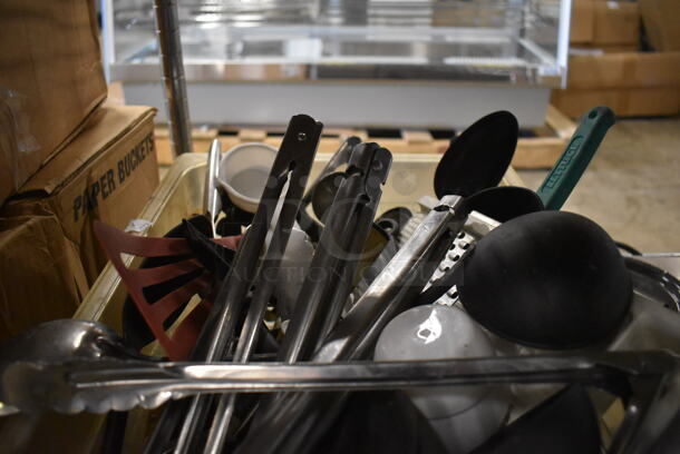 ALL ONE MONEY! Lot of Various Utensils In Poly Bin - Image 3 of 5