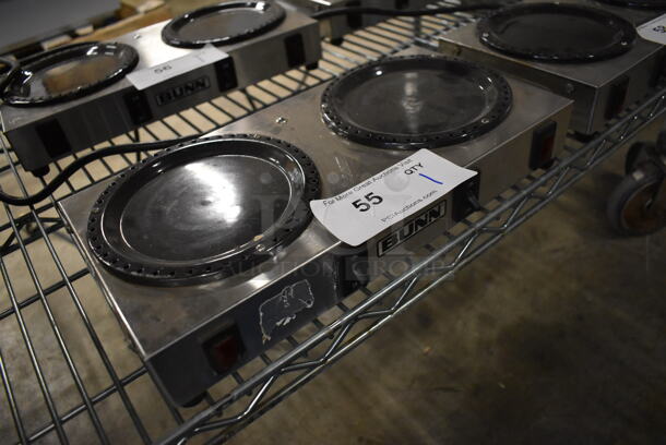 Bunn WX2 Stainless Steel Commercial Countertop 2 Burner Coffee Pot Warmer. 120 Volts, 1 Phase. 14x7x2.5. Tested and Working! - Image 2 of 4