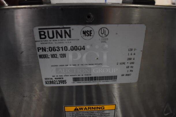 Bunn WX2 Stainless Steel Commercial Countertop 2 Burner Coffee Pot Warmer. 120 Volts, 1 Phase. 14x7x2.5. Tested and Working! - Image 4 of 4