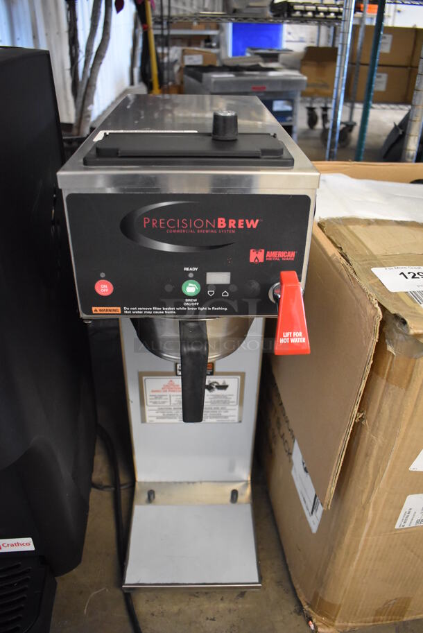 BRAND NEW! Grindmaster B-SAP Stainless Steel Commercial Countertop Coffee Machine w/ Hot Water Dispenser, Metal Brew Basket. 120 Volts, 1 Phase. 8x20x26 - Image 1 of 4