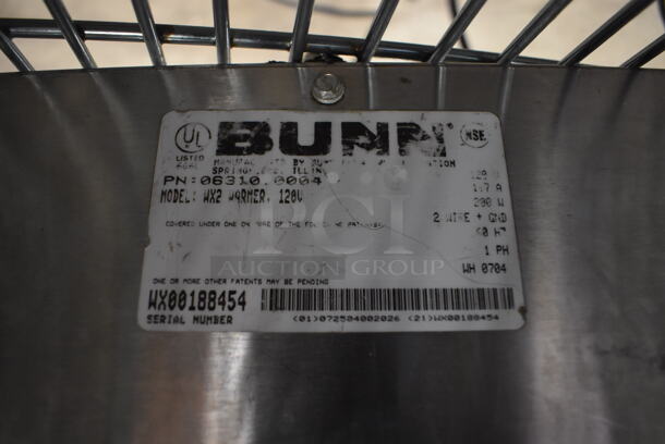 Bunn WX2 Stainless Steel Commercial Countertop 2 Burner Coffee Pot Warmer. 120 Volts, 1 Phase. 14x7x2.5. Tested and Working! - Image 4 of 4