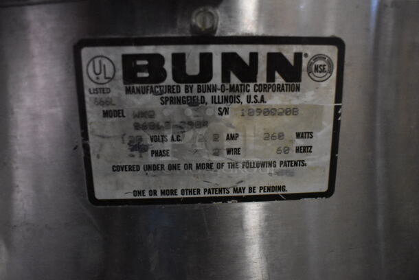 Bunn WX2 Stainless Steel Commercial Countertop 2 Burner Coffee Pot Warmer. 120 Volts, 1 Phase. 14x7x2.5. Tested and Working! - Image 4 of 4