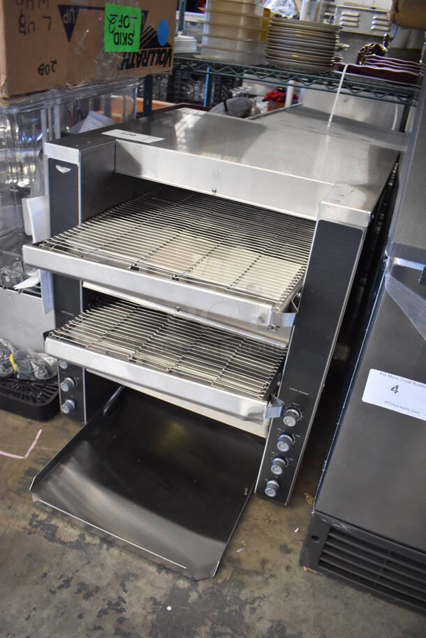 BRAND NEW SCRATCH AND DENT! Vollrath JT4HC Stainless Steel Commercial Countertop Electric Powered Double Conveyor Toaster Oven. 208 Volts, 1 Phase. 20x24x24. Tested and Working! - Image 2 of 6