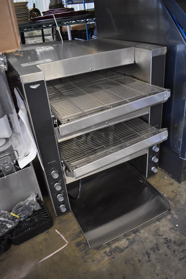 BRAND NEW SCRATCH AND DENT! Vollrath JT4HC Stainless Steel Commercial Countertop Electric Powered Double Conveyor Toaster Oven. 208 Volts, 1 Phase. 20x24x24. Tested and Working! - Image 3 of 6
