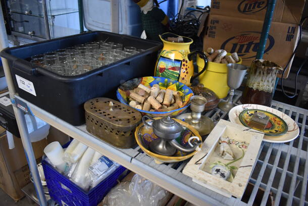 ALL ONE MONEY! Tier Lot of Various Items Including Plates, Pitcher, Corks and Tea Light Candle Holders - Image 5 of 5