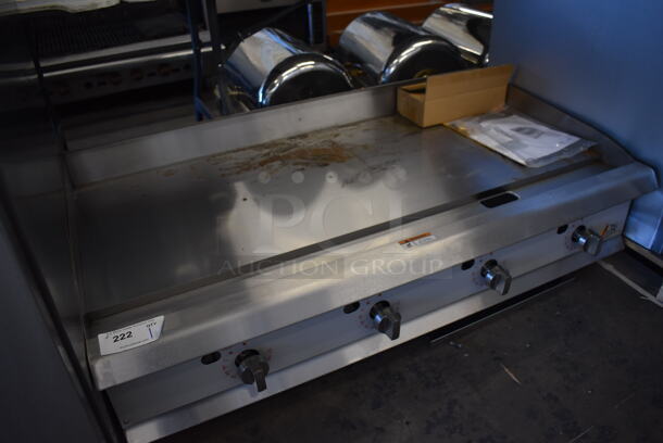 BRAND NEW SCRATCH AND DENT! CPG Cooking Performance Group GT-CPG-48-NL Stainless Steel Commercial Countertop Gas Powered Flat Top Griddle w/ Thermostatic Controls. 48x30x16. Tested and Working! - Image 6 of 7