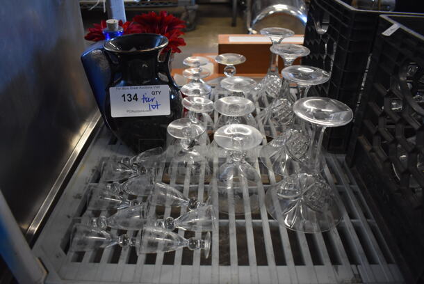 ALL ONE MONEY! Tier Lot of Various Items Including Various Stemmed Glasses and Vase - Image 2 of 6
